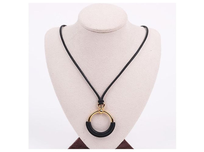 Hermès Collana Loop Petit Bicolor da donna Nero - vista 5