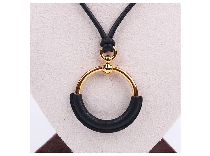 Hermès Collana Loop Petit Bicolor da donna Nero - vista 6