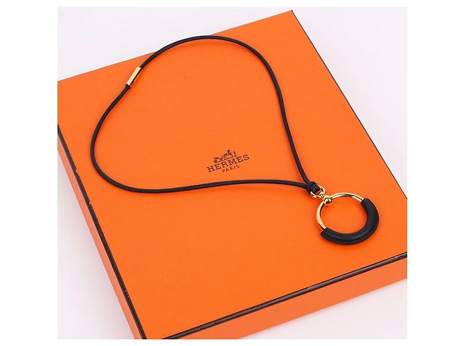 Hermès Collana Loop Petit Bicolor da donna Nero - vista 7