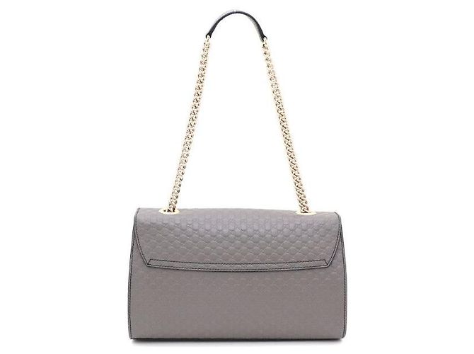 Gucci Borsa a Spalla GG Logo Shima Emily Gold Chain Marrone - vista 3