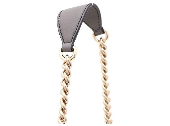Gucci Borsa a Spalla GG Logo Shima Emily Gold Chain Marrone - vista 4