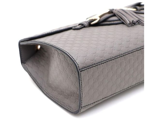 Gucci Borsa a Spalla GG Logo Shima Emily Gold Chain Marrone - vista 6