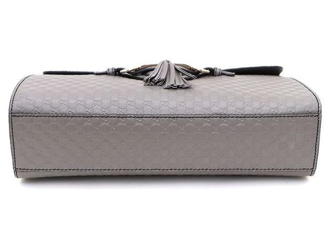 Gucci Borsa a Spalla GG Logo Shima Emily Gold Chain Marrone - vista 7
