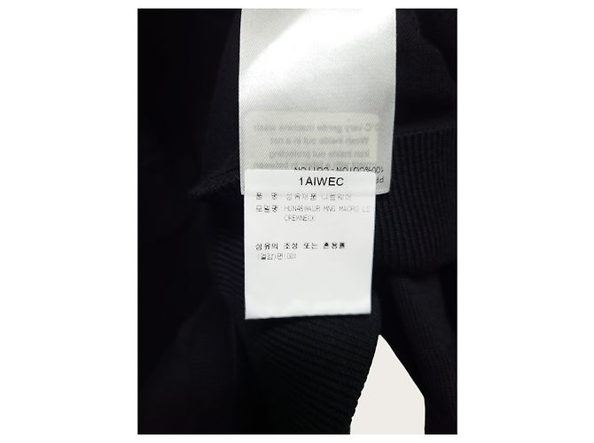 Louis Vuitton Langarm-Strickpullover mit Rundhalsausschnitt und Ton-in-Ton-Monogramm in Schwarz - Ansicht 5
