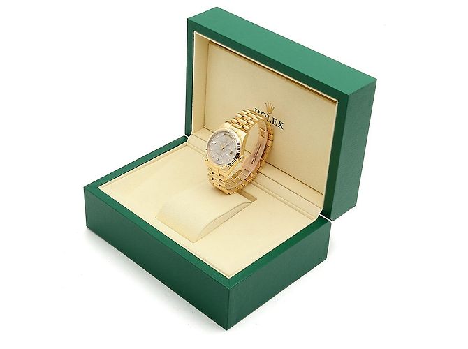 Rolex Orologio Day-Date in oro da uomo con quadrante in meteorite e diamanti originali Marrone - vista 24