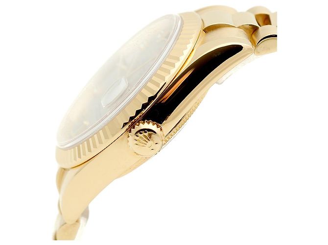 Rolex Orologio Day-Date in oro da uomo con quadrante in meteorite e diamanti originali Marrone - vista 9