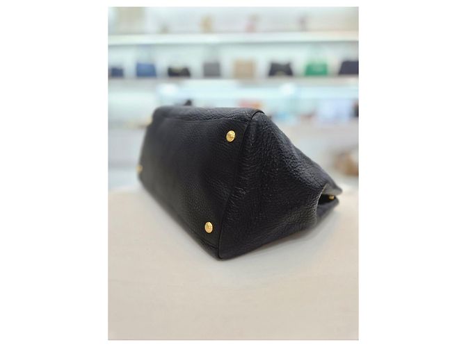 Prada Borsa Tote e Borsa a Spalla in Pelle Vitello Daino Nero - vista 16