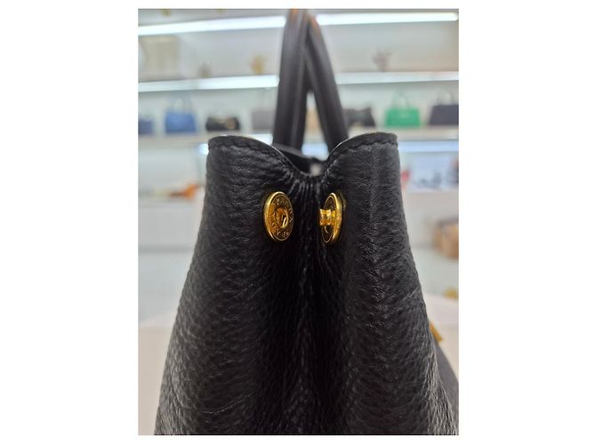 Prada Borsa Tote e Borsa a Spalla in Pelle Vitello Daino Nero - vista 18