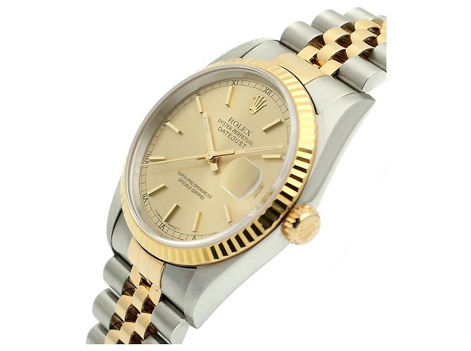 Rolex Orologio combinato Datejust Index Rail Dial da uomo D'oro - vista 11