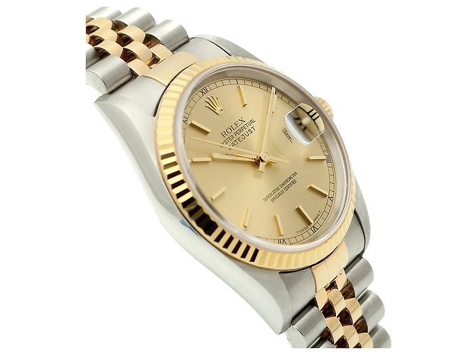 Rolex Orologio combinato Datejust Index Rail Dial da uomo D'oro - vista 12