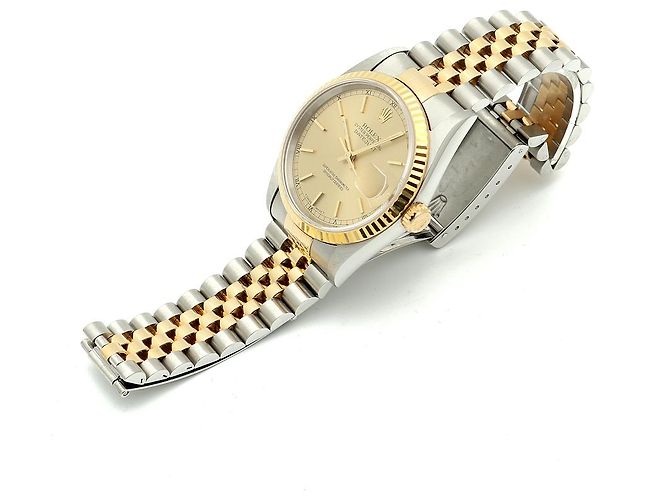 Rolex Orologio combinato Datejust Index Rail Dial da uomo D'oro - vista 15
