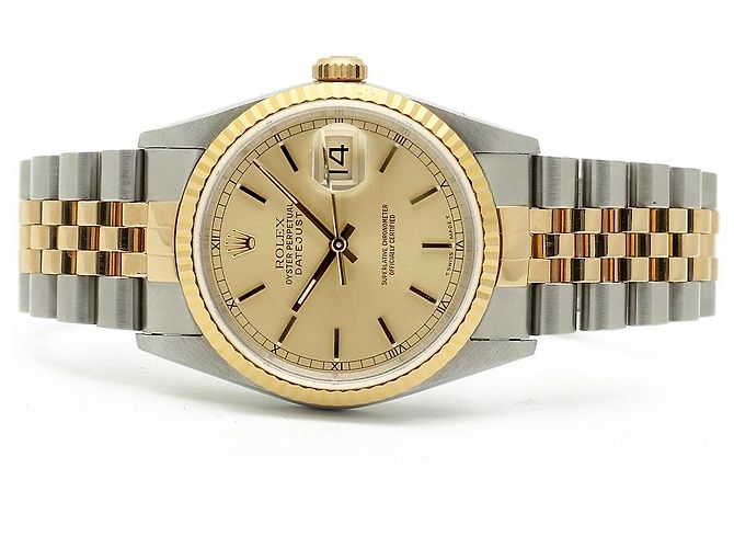 Rolex Orologio combinato Datejust Index Rail Dial da uomo D'oro - vista 19