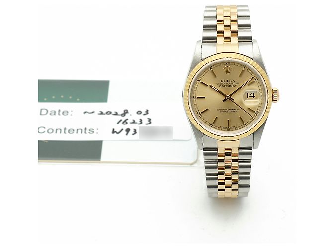 Rolex Orologio combinato Datejust Index Rail Dial da uomo D'oro - vista 2