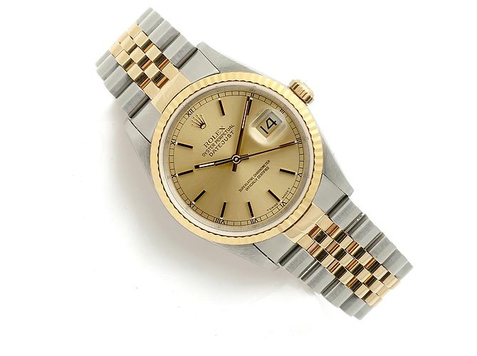 Rolex Orologio combinato Datejust Index Rail Dial da uomo D'oro - vista 22