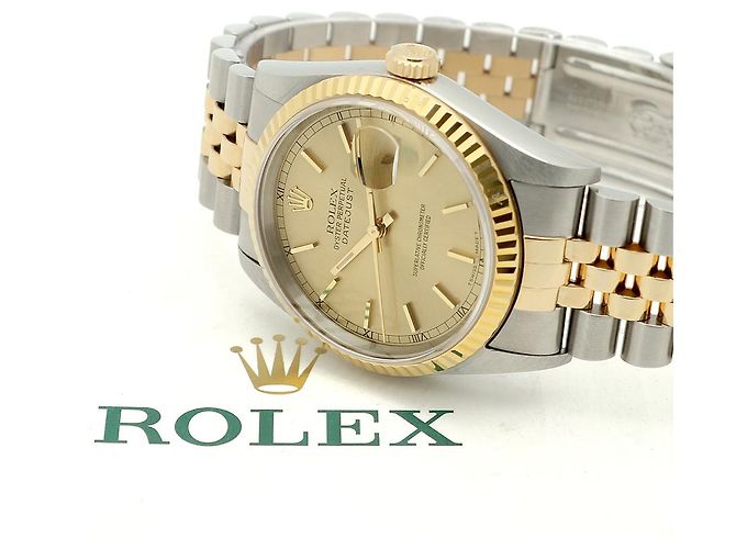 Rolex Orologio combinato Datejust Index Rail Dial da uomo D'oro - vista 24