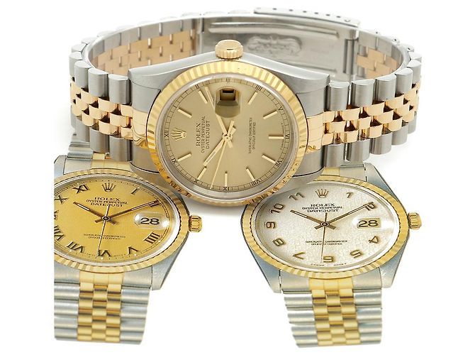 Rolex Orologio combinato Datejust Index Rail Dial da uomo D'oro - vista 25