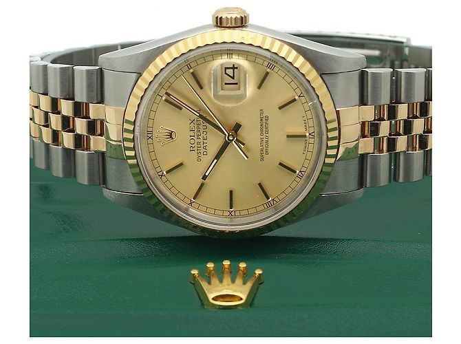 Rolex Orologio combinato Datejust Index Rail Dial da uomo D'oro - vista 27