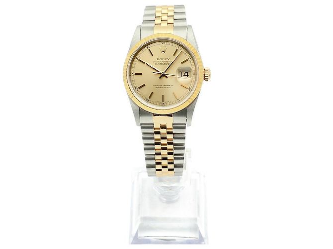 Rolex Orologio combinato Datejust Index Rail Dial da uomo D'oro - vista 4