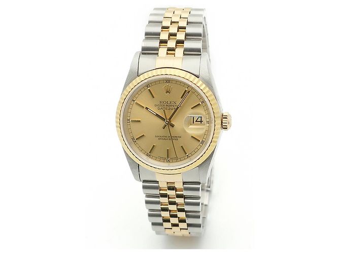 Rolex Orologio combinato Datejust Index Rail Dial da uomo D'oro - vista 9