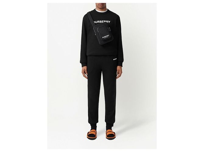 Burberry Pantaloni Jogger in Cotone Multi Multicolore - vista 3