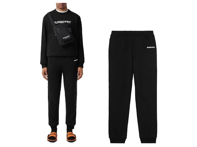 Burberry Pantaloni Jogger in Cotone Multi Multicolore - vista 7
