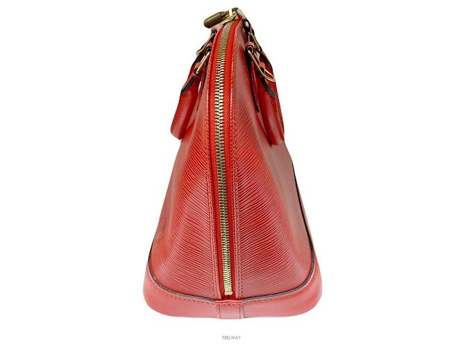 Louis Vuitton Borsa Tote Epi Alma Rosso - vista 3