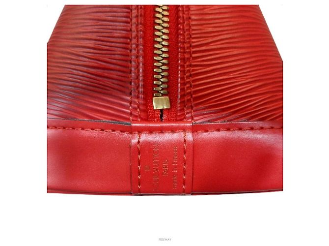 Louis Vuitton Borsa Tote Epi Alma Rosso - vista 7