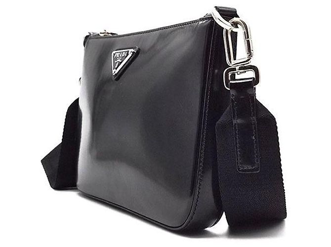 Prada Borsa a tracolla in pelle spazzolata Nero - vista 2