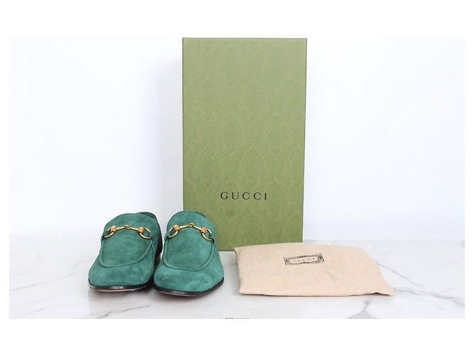 Gucci Mocassin en daim vert - vue 2
