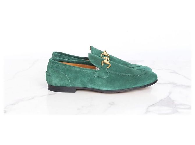Gucci Mocassin en daim vert - vue 4