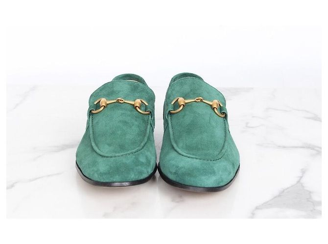 Gucci Mocassin en daim vert - vue 6