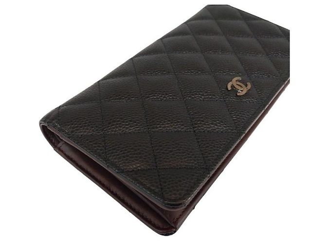 Chanel Classic Soft Caviar Black Timeless Silver Flap Long Wallet Schwarz - Ansicht 6