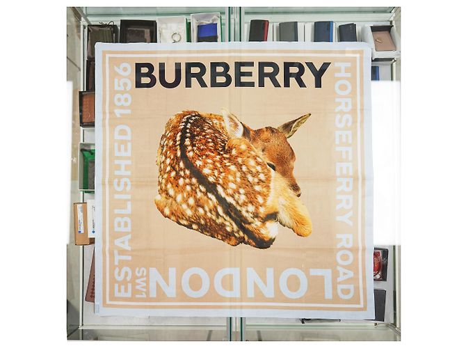 Burberry Sciarpa con motivo cervo da donna Marrone - vista 2