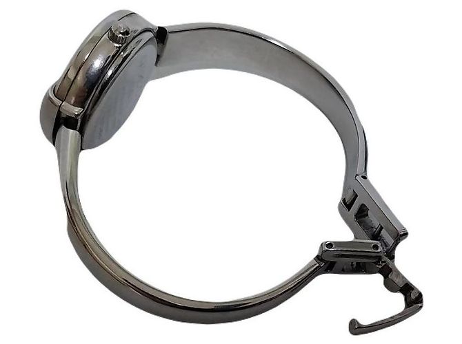 Gucci Orologio da donna con bracciale e quadrante nero in acciaio Horsebit - vista 3