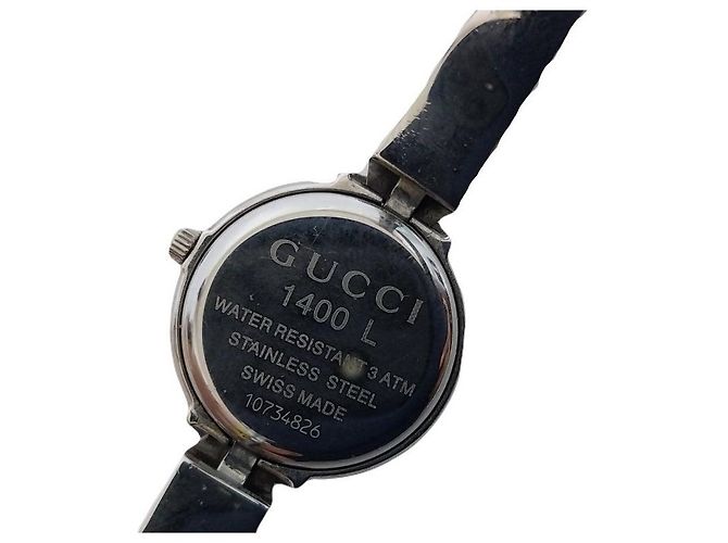 Gucci Orologio da donna con bracciale e quadrante nero in acciaio Horsebit - vista 4