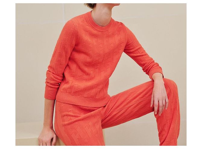 Hermès Suéter de cashmere de manga larga Roja - vista 5