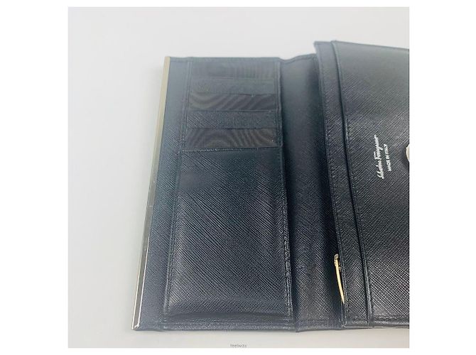 Cartera larga Gancini Saffiano plateada para mujer Salvatore Ferragamo - vista 5