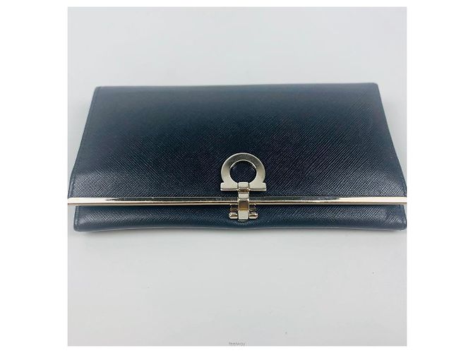 Cartera larga Gancini Saffiano plateada para mujer Salvatore Ferragamo - vista 6