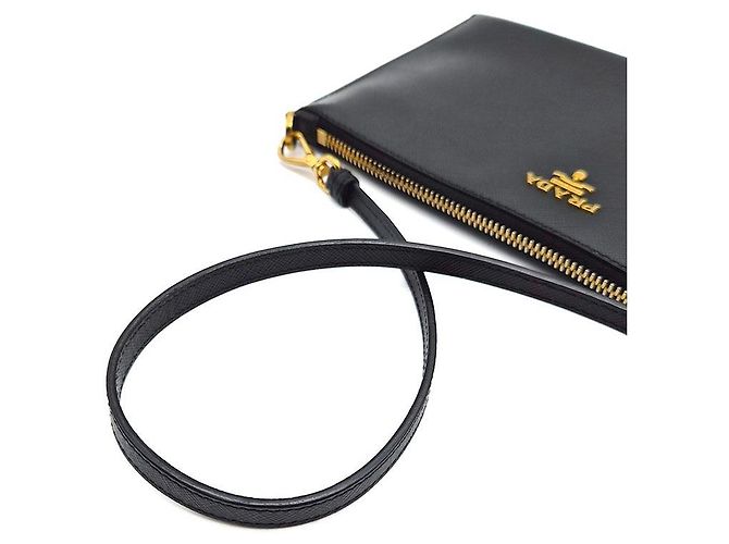 Prada Saffiano Mini Schultertasche Schwarz - Ansicht 5