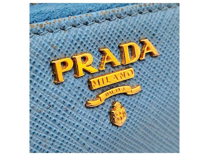 Prada Saffiano Long Wallet Blau - Ansicht 8