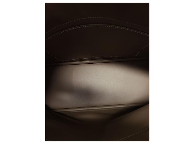 Hermès Clemence Bolide in Taupe con Hardware Oro Marrone - vista 5