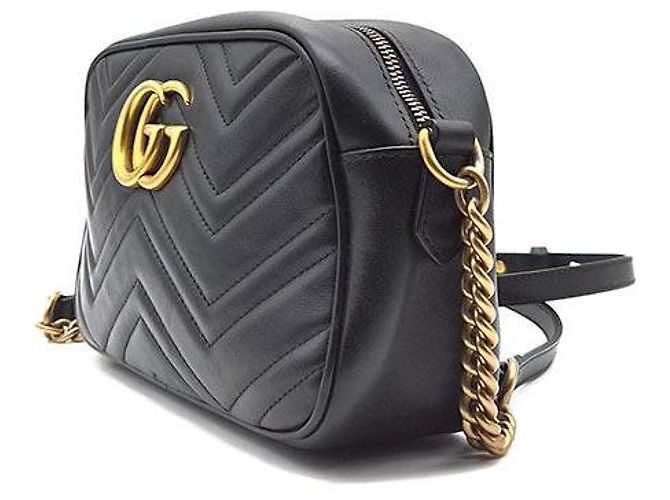 Gucci Borsa a tracolla Matelassé Marmont Nero - vista 2