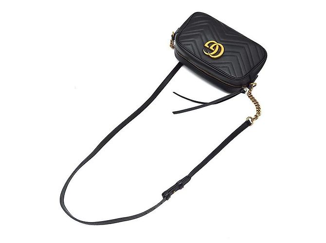 Gucci Borsa a tracolla Matelassé Marmont Nero - vista 4