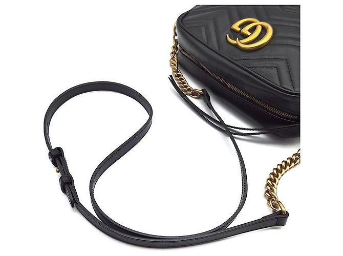 Gucci Borsa a tracolla Matelassé Marmont Nero - vista 5