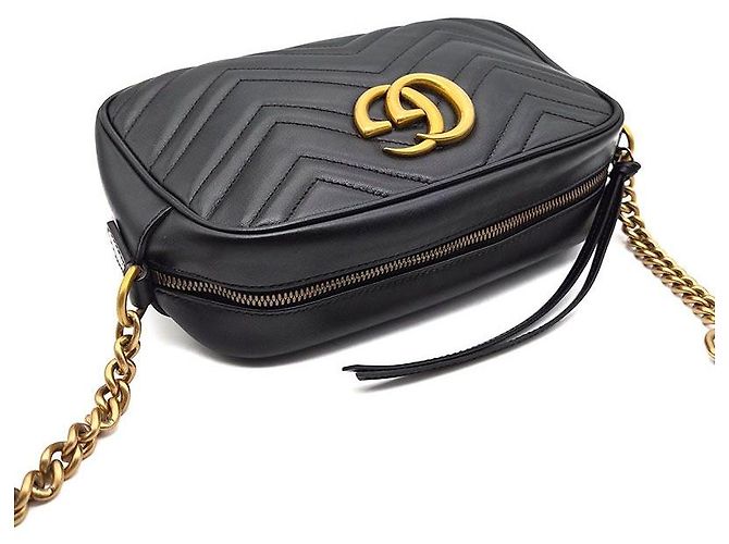 Gucci Borsa a tracolla Matelassé Marmont Nero - vista 6