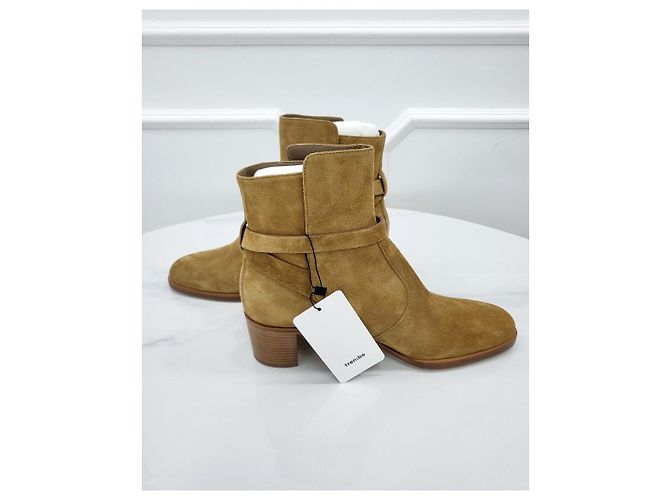 Hermès Wildleder-Ankle-Boots im französischen Stil Mehrfarben - Ansicht 6
