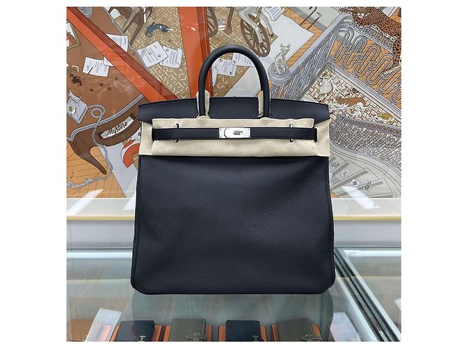 Hermès Birkin Ota Croc Black Silver stamp Nero - vista 2
