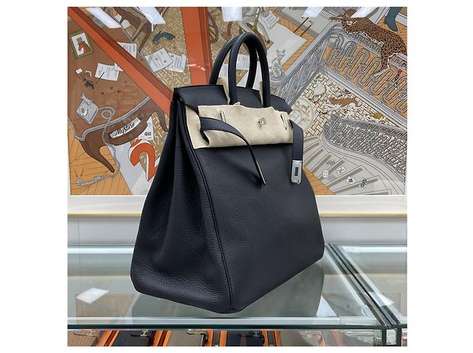 Hermès Birkin Ota Croc Black Silver stamp Nero - vista 5