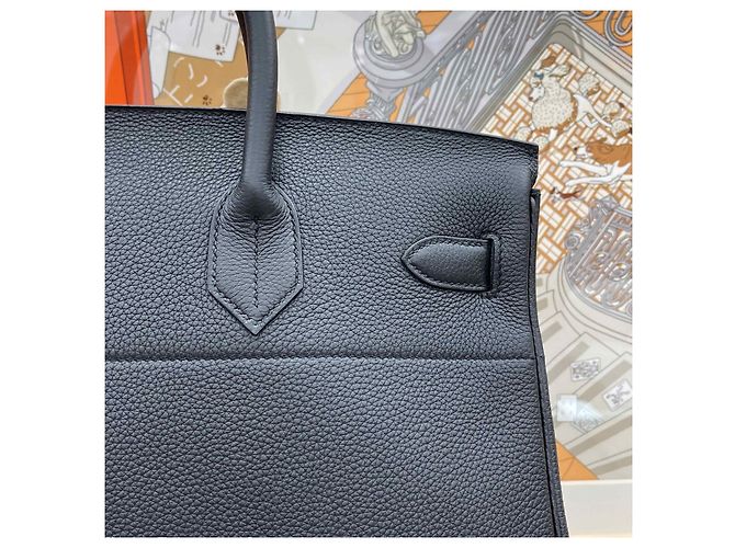 Hermès Birkin Ota Croc Black Silver stamp Nero - vista 7