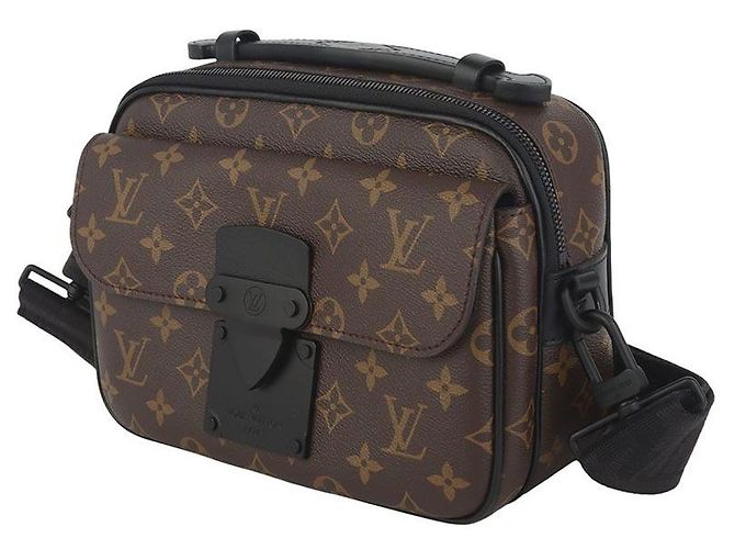 Louis Vuitton Borsa a tracolla messenger con chiusura monogramma Nero - vista 2